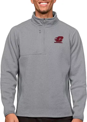 Antigua Men's Central Michigan Chippewas Light Grey Course 1/4 Zip Jacket