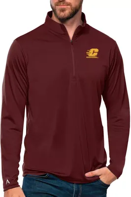 Antigua Men's Central Michigan Chippewas Maroon Tribute Quarter-Zip Shirt