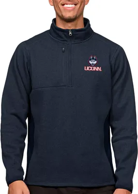 Antigua Men's UConn Huskies Navy Course 1/4 Zip Jacket