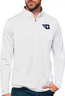 Antigua Women's Dayton Flyers White Tribute Quarter-Zip Shirt