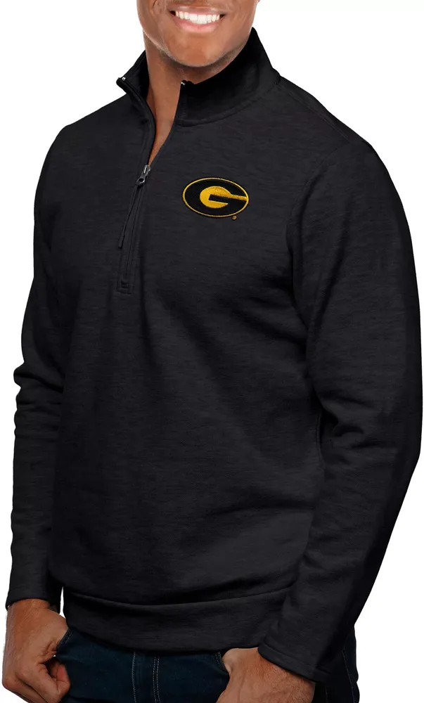 Antigua Men's Grambing State Tigers Heathered Black Gambit Quarter-Zip