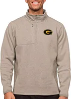 Antigua Men's Grambing State Tigers Oatmeal Course 1/4 Zip Jacket