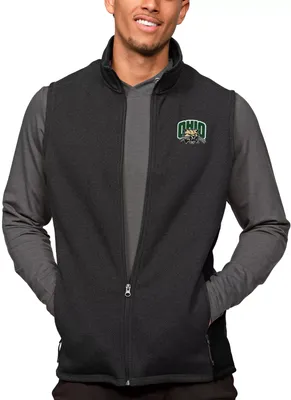 Antigua Men's Ohio Bobcats Black Heather Course Vest