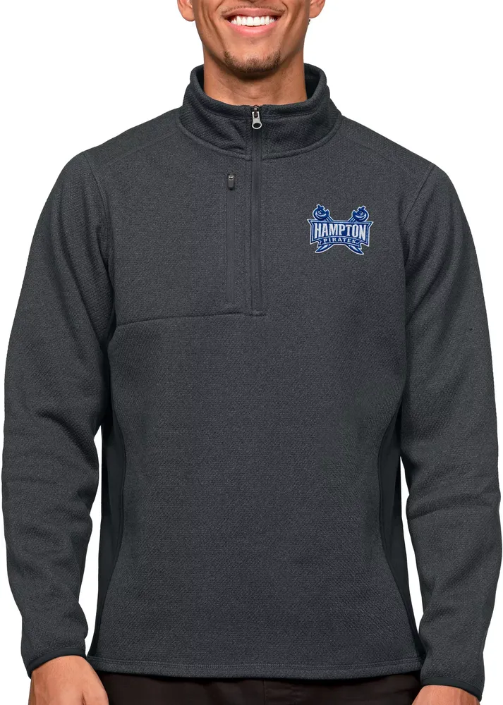 Antigua Men's Hampton Pirates Charcoal Course 1/4 Zip Jacket