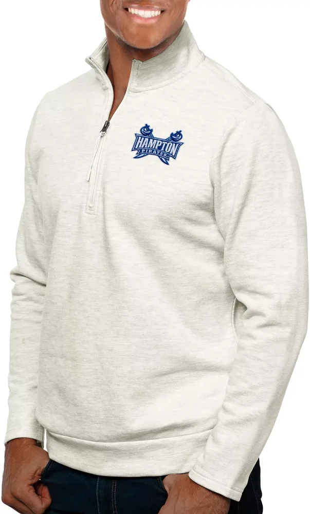 Antigua Men's Hampton Pirates Oatmeal Gambit Quarter-Zip