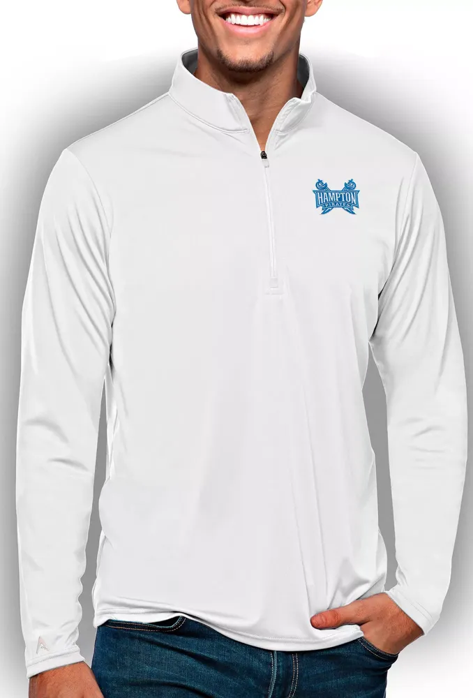 Antigua Men's Hampton Pirates White Tribute 1/4 Zip Jacket