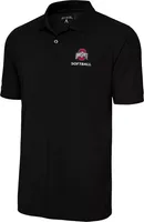 Antigua Men's Ohio State Buckeyes Softball Black Polo