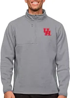 Antigua Men's Houston Cougars Light Grey Course 1/4 Zip Jacket