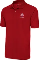 Antigua Men's Ohio State Buckeyes Soccer Dark Red Polo