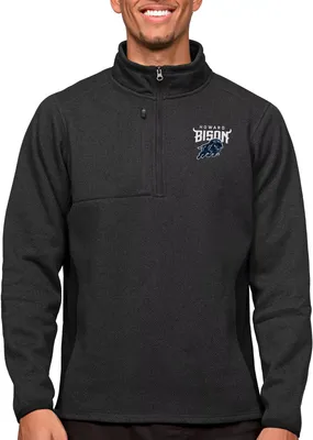 Antigua Men's Howard Bison Black Course 1/4 Zip Jacket