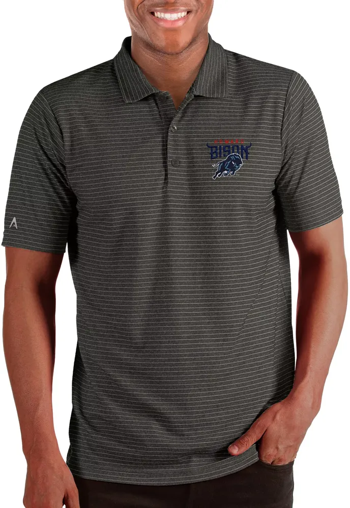 Antigua Men's Howard Bison Black and Silver Esteem Polo