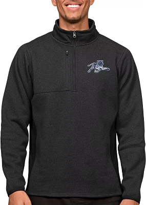 Antigua Men's Jackson State Tigers Black Course 1/4 Zip Jacket