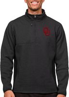 Antigua Men's Oklahoma Sooners Black Course 1/4 Zip Jacket