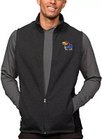 Antigua Men's Kansas Jayhawks Black Heather Course Vest