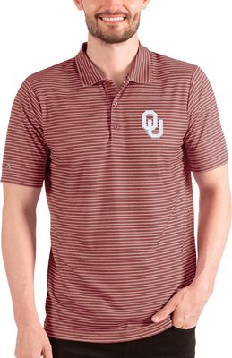 Nike Oklahoma Sooners Mens Grey Striped Short Sleeve Polo