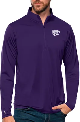 Antigua Men's Kansas State Wildcats Dark Purple Tribute 1/4 Zip Jacket