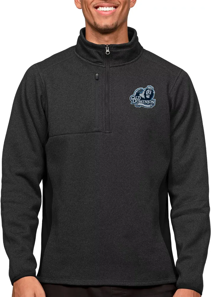 Antigua Men's Old Dominion Monarchs Black Course 1/4 Zip Jacket