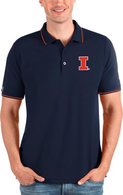 Detroit Tigers Antigua Big & Tall Affluent Polo - Navy