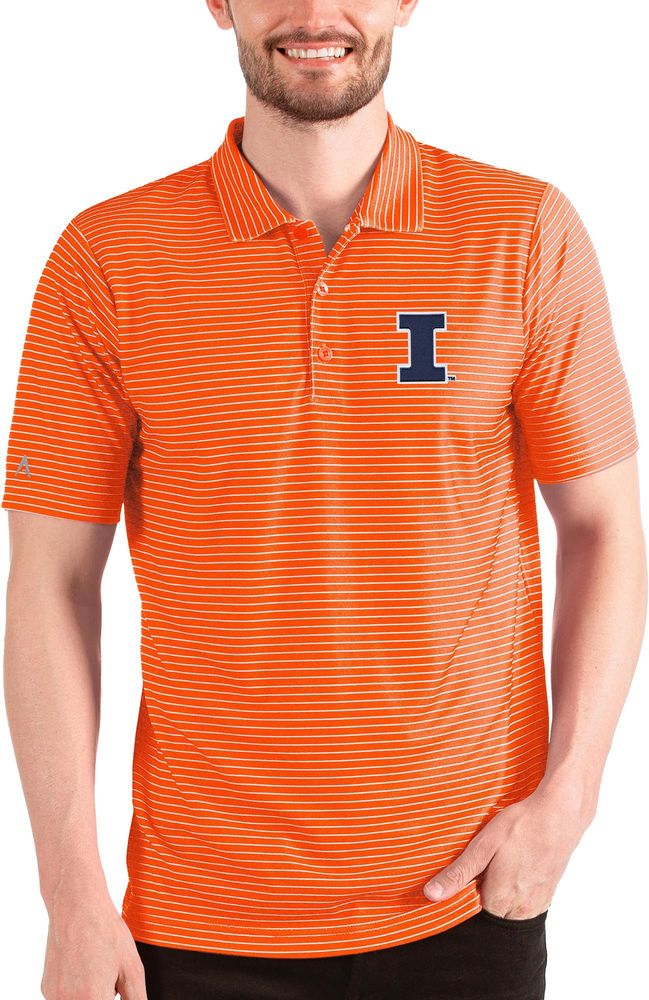 Antigua Men's Illinois Fighting Illini Esteem Polo