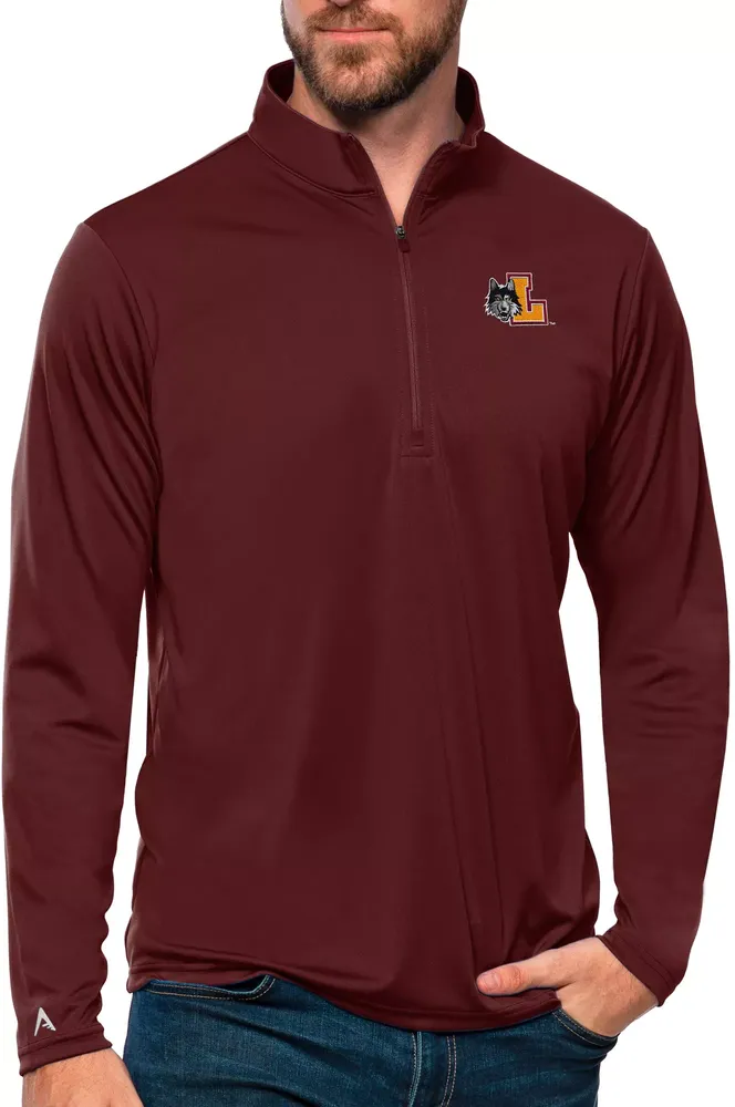 Antigua Men's Loyola-Chicago Ramblers Maroon Tribute 1/4 Zip Jacket