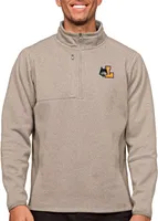 Antigua Men's Loyola-Chicago Ramblers Oatmeal Course 1/4 Zip Jacket