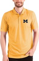 Antigua Men's Michigan Wolverines Maize Esteem Polo