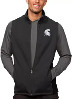 Antigua Men's Michigan State Spartans Black Heather Course Vest