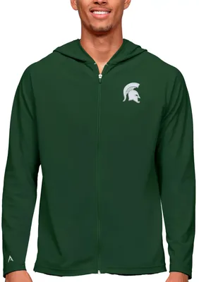 Antigua Men's Michigan State Spartans Dark Pine Legacy Full Zip Hoodie