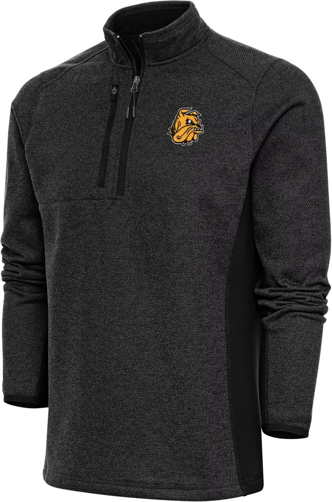 Antigua Men's Minnesota-Duluth  Bulldogs Black Course 1/4 Zip Jacket