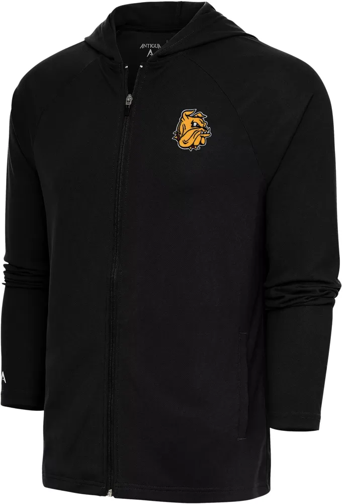 Antigua Men's Minnesota-Duluth  Bulldogs Black Legacy Full Zip Hoodie