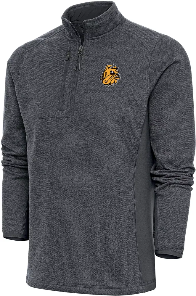 Antigua Men's Minnesota-Duluth  Bulldogs Charcoal Course 1/4 Zip Jacket