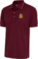 Antigua Men's Minnesota-Duluth  Bulldogs Maroon and White Affluent Polo