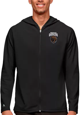 Antigua Men's Montana Grizzlies Black Legacy Full Zip Hoodie