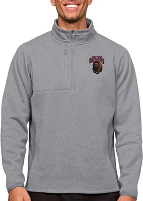 Antigua Men's Montana Grizzlies Light Grey Course 1/4 Zip Jacket