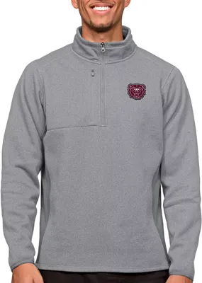 Antigua Men's Missouri State Bears Light Grey Course 1/4 Zip Jacket