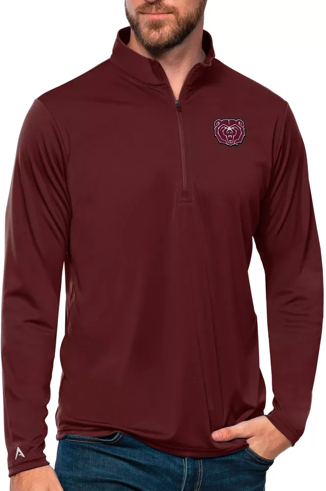 Antigua Men's Missouri State Bears Maroon Tribute 1/4 Zip Jacket