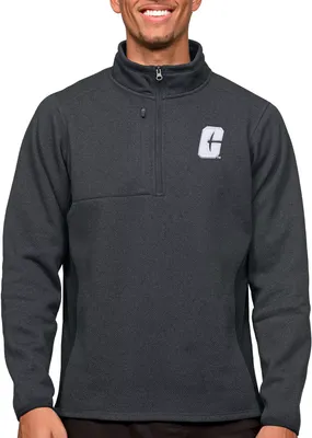 Antigua Men's Charlotte 49ers Charcoal Course 1/4 Zip Jacket