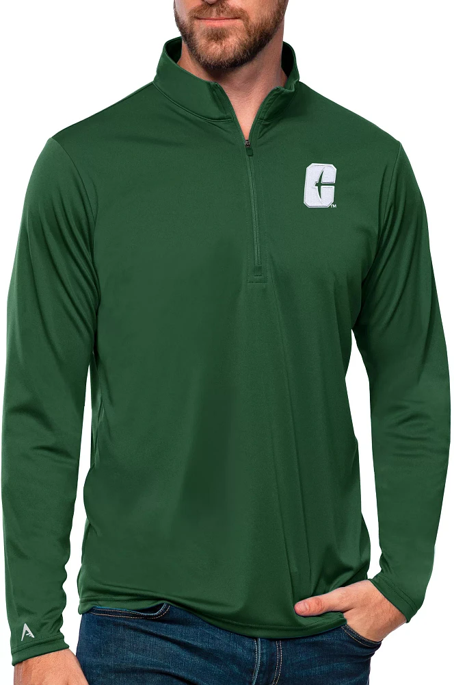 Antigua Men's Charlotte 49ers Pine Tribute Quarter-Zip Shirt