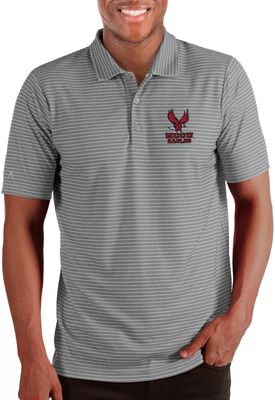 Antigua Men's North Carolina Central Eagles Grey and White Esteem Polo