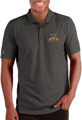 Antigua Men's North Carolina A&T Aggies Black and Silver Esteem Polo