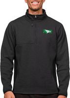 Antigua Men's North Dakota Fighting Hawks Black Course 1/4 Zip Jacket