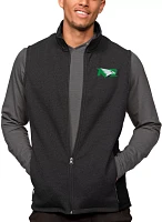 Antigua Men's North Dakota Fighting Hawks Black Heather Course Vest