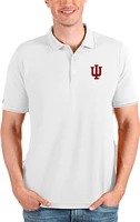 Antigua Men's Indiana Hoosiers White Affluent Polo