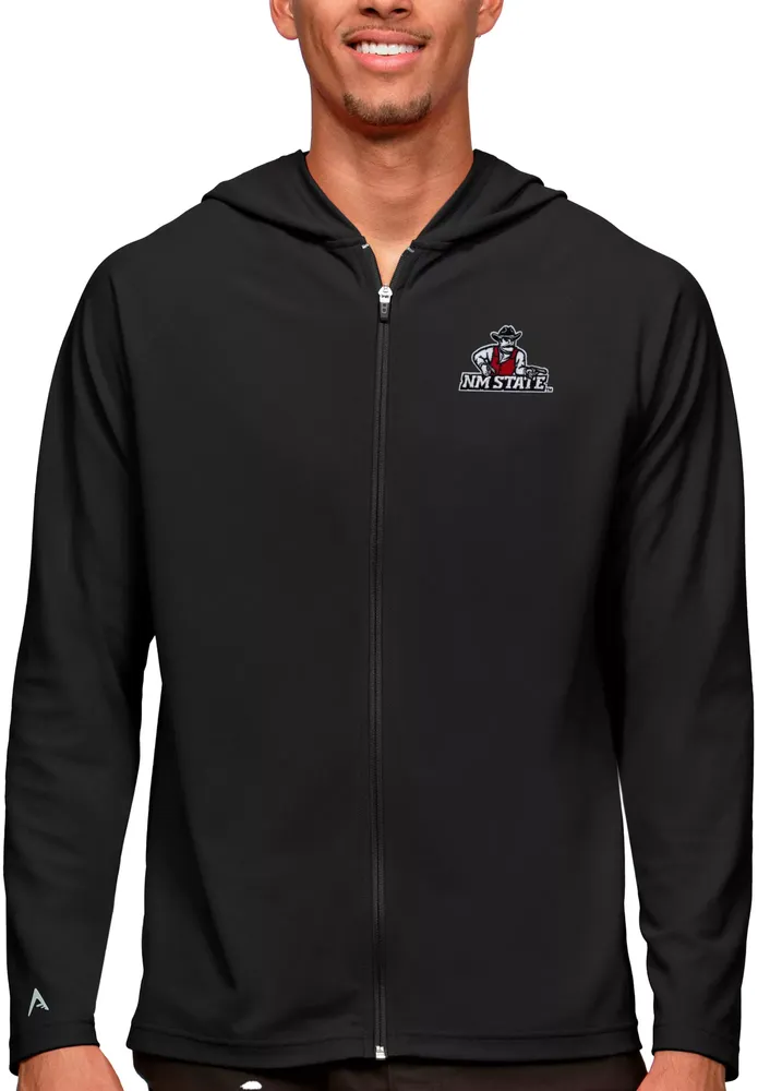 Antigua Men's New Mexico State Aggies Black Legacy Full Zip Hoodie