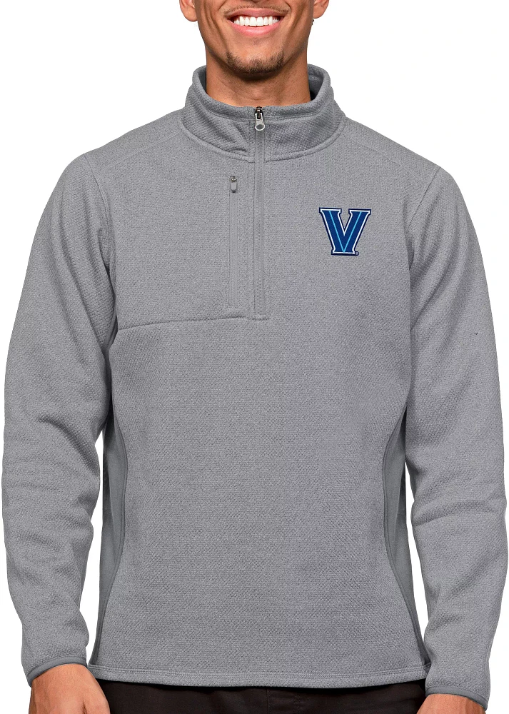 Antigua Men's Villanova Wildcats Light Grey Course 1/4 Zip Jacket