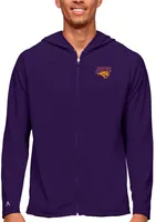 Antigua Men's Northern Iowa Panthers  Dark Purple Legacy Full Zip Hoodie