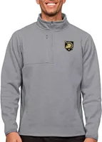 Antigua Men's Army West Point Black Knights Light Grey Course 1/4 Zip Jacket