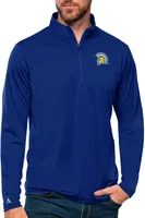 Antigua Men's San Jose State  Spartans Royal Blue Tribute Quarter-Zip Shirt