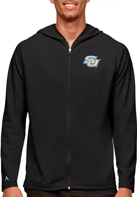 Antigua Men's Southern University Jaguars Black Legacy Full-Zip Hoodie