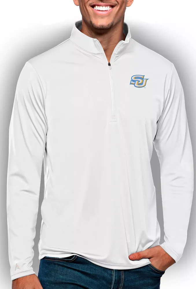 Antigua Men's Southern University Jaguars Tribute 1/4 Zip Jacket